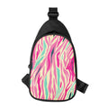 Pastel Zebra Pattern Print Sling Bag