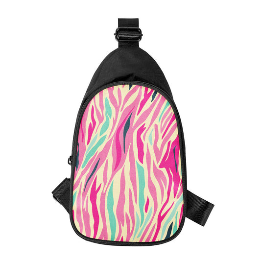 Pastel Zebra Pattern Print Chest Bag