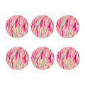 Pastel Zebra Pattern Print Coaster Set