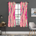 Pastel Zebra Pattern Print Grommet Curtain Panels