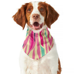 Pastel Zebra Pattern Print Dog Bandana