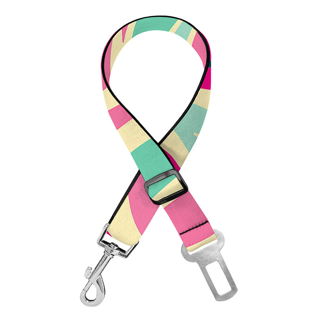 Pastel Zebra Pattern Print Dog Seat Belt