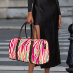 Pastel Zebra Pattern Print Duffle Bag