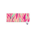Pastel Zebra Pattern Print Extended Mouse Pad