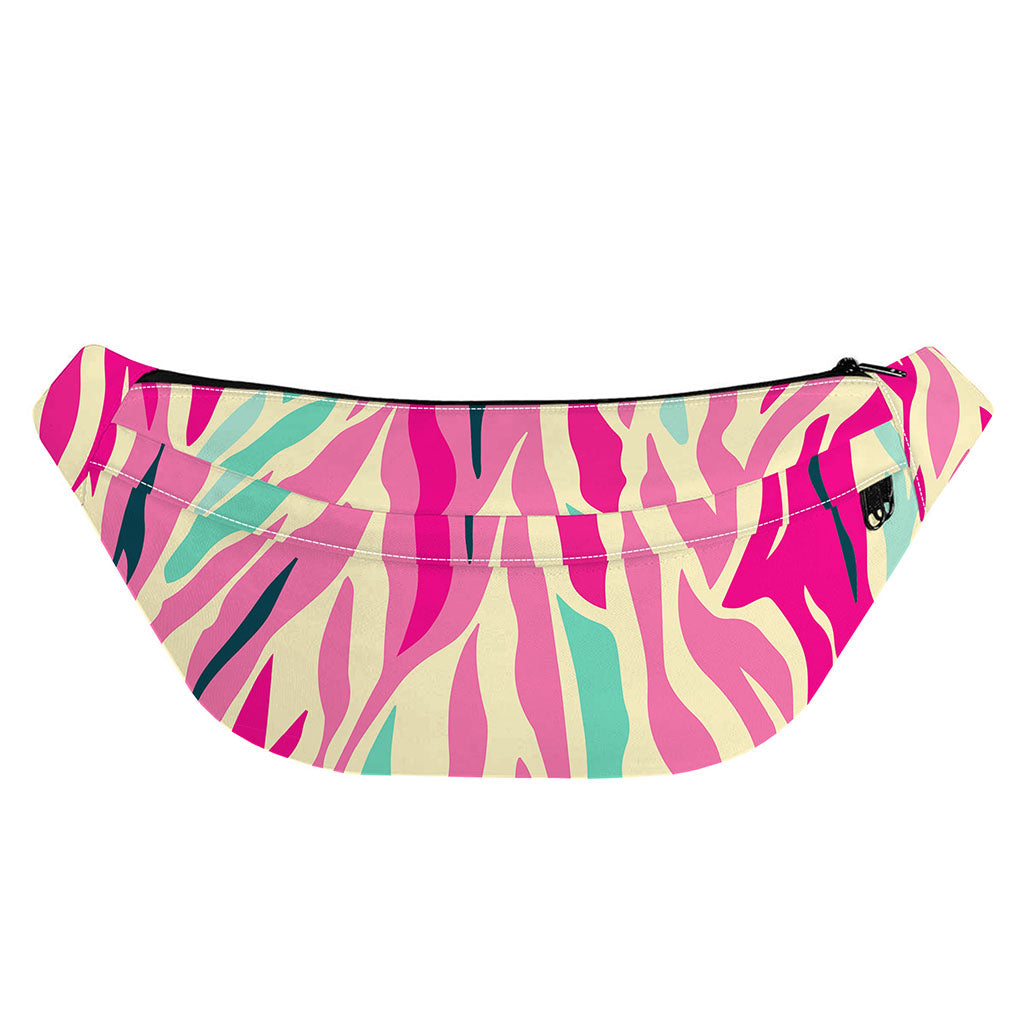 Pastel Zebra Pattern Print Fanny Pack
