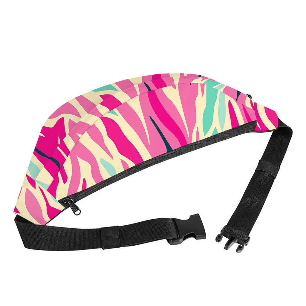 Pastel Zebra Pattern Print Fanny Pack