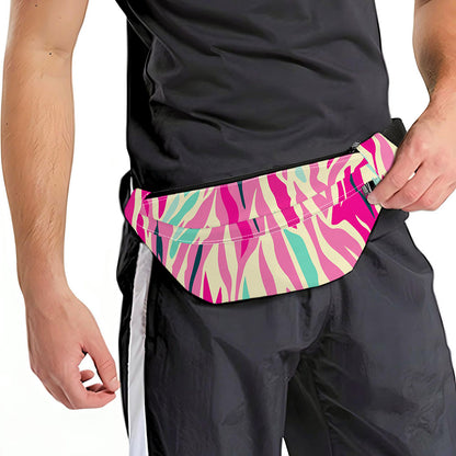 Pastel Zebra Pattern Print Fanny Pack