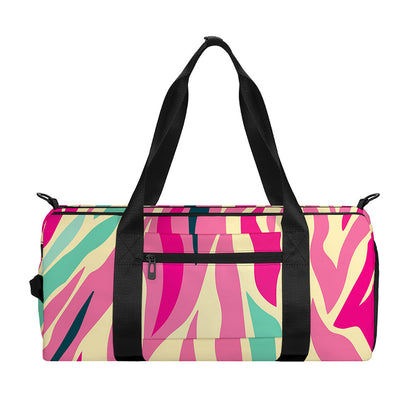 Pastel Zebra Pattern Print Gym Bag