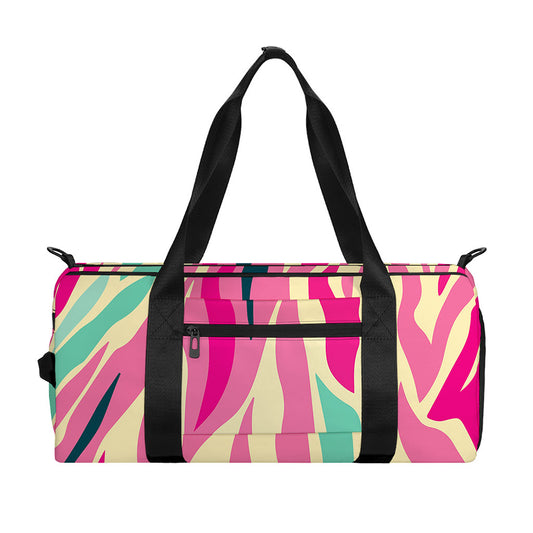 Pastel Zebra Pattern Print Gym Bag