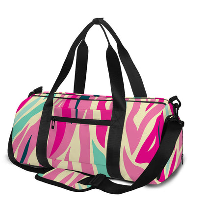 Pastel Zebra Pattern Print Gym Bag
