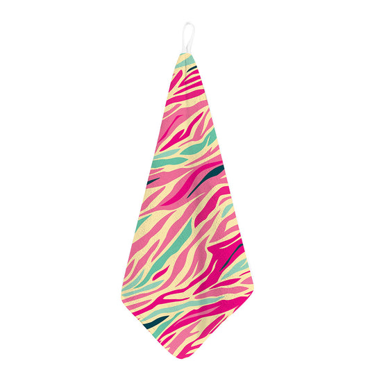 Pastel Zebra Pattern Print Hand Towel