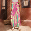 Pastel Zebra Pattern Print Harem Pants