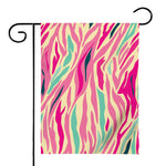 Pastel Zebra Pattern Print House Flag