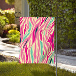 Pastel Zebra Pattern Print House Flag