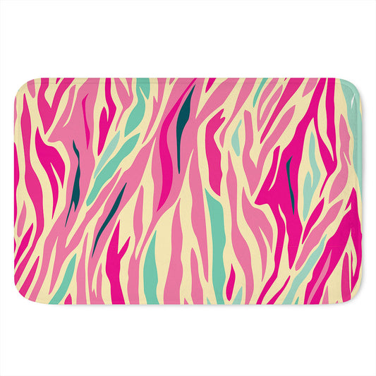 Pastel Zebra Pattern Print Indoor Door Mat