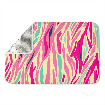 Pastel Zebra Pattern Print Indoor Door Mat