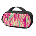 Pastel Zebra Pattern Print Portable Cooler Travel Case