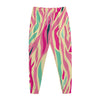 Pastel Zebra Pattern Print Jogger Pants