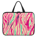 Pastel Zebra Pattern Print Laptop Sleeve With Handle