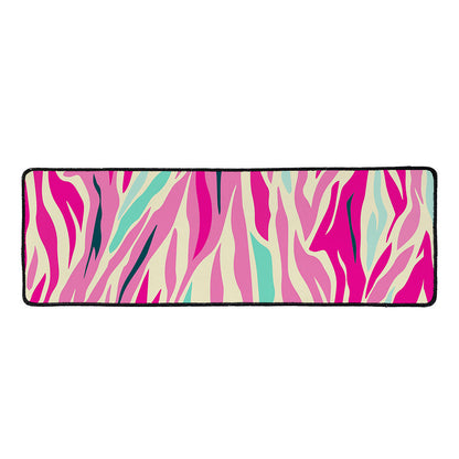 Pastel Zebra Pattern Print Long Kitchen Mat