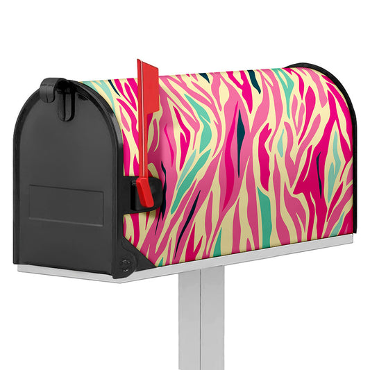 Pastel Zebra Pattern Print Mailbox Cover