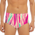 Pastel Zebra Pattern Print Men's Triangle Swim Briefs