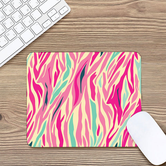 Pastel Zebra Pattern Print Mouse Pad
