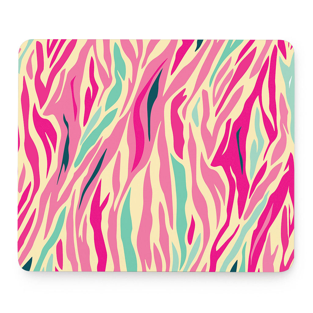 Pastel Zebra Pattern Print Mouse Pad