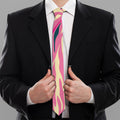Pastel Zebra Pattern Print Necktie