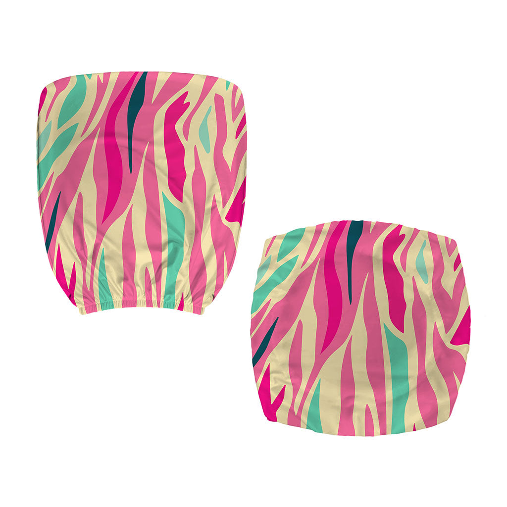 Pastel Zebra Pattern Print Office Chair Cover