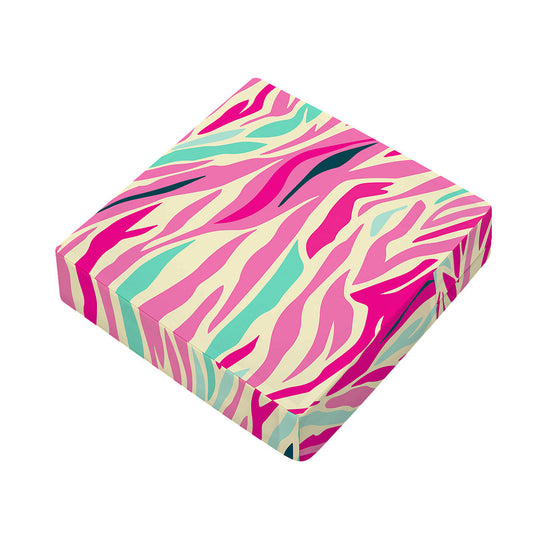 Pastel Zebra Pattern Print Outdoor Seat Cushion Cover