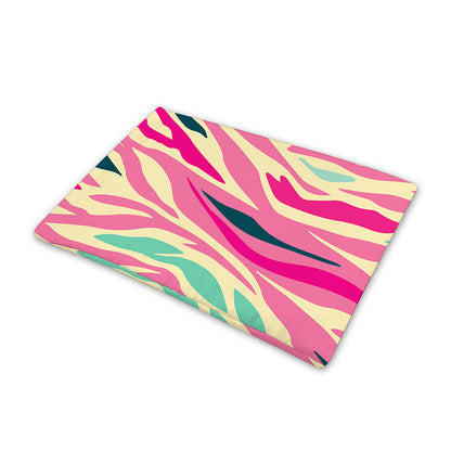 Pastel Zebra Pattern Print Pet Cooling Mat Cover