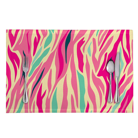 Pastel Zebra Pattern Print Placemat