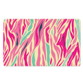 Pastel Zebra Pattern Print Polyester Doormat