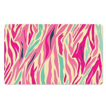Pastel Zebra Pattern Print Polyester Doormat