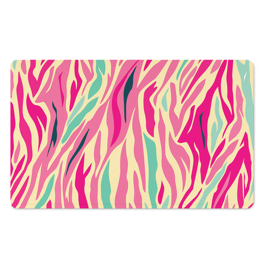 Pastel Zebra Pattern Print Polyester Doormat