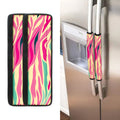 Pastel Zebra Pattern Print Refrigerator Handle Covers