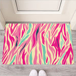 Pastel Zebra Pattern Print Rubber Doormat