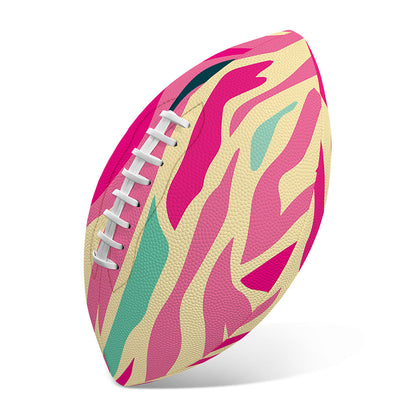 Pastel Zebra Pattern Print Rugby Ball