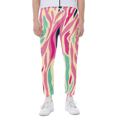 Pastel Zebra Pattern Print Scuba Joggers