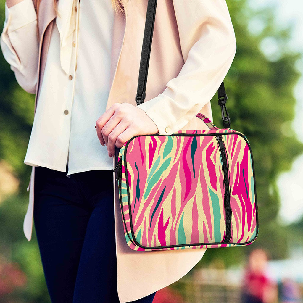 Pastel Zebra Pattern Print Shoulder Strap Bible Bag