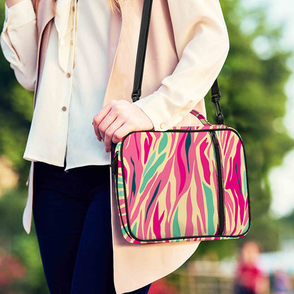 Pastel Zebra Pattern Print Shoulder Strap Bible Bag