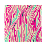 Pastel Zebra Pattern Print Silk Bandana