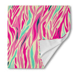 Pastel Zebra Pattern Print Silk Bandana