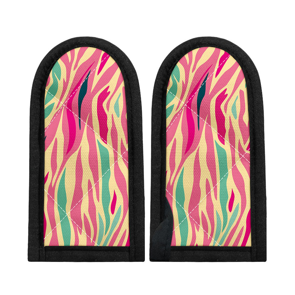Pastel Zebra Pattern Print Skillet Handle Cover