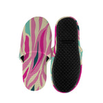 Pastel Zebra Pattern Print Slippers