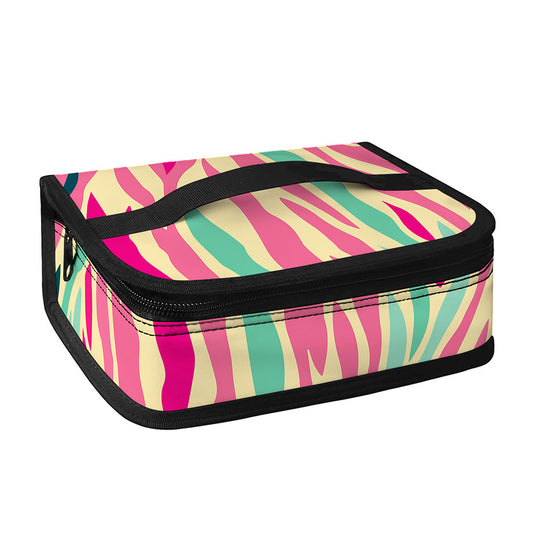 Pastel Zebra Pattern Print Small Lunch Bag