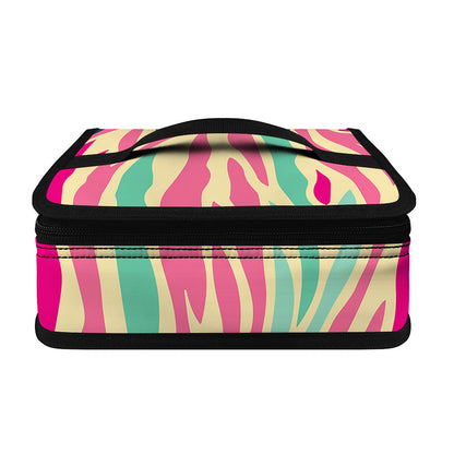 Pastel Zebra Pattern Print Small Lunch Bag