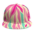 Pastel Zebra Pattern Print Snapback Cap