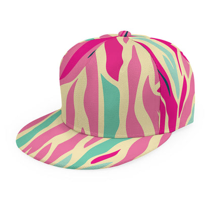 Pastel Zebra Pattern Print Snapback Cap
